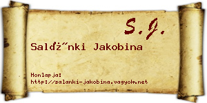 Salánki Jakobina névjegykártya